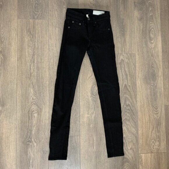Rag & Bone Legging Skinny Jeans Blackout Denim Mid rise Stretch Size 25 - Picture 6 of 16